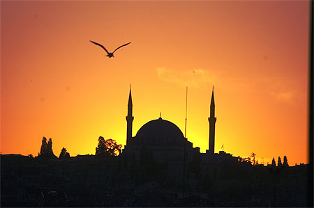 mosquée coucher du soleil